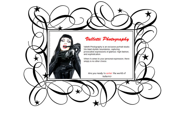 Web design example: photography site