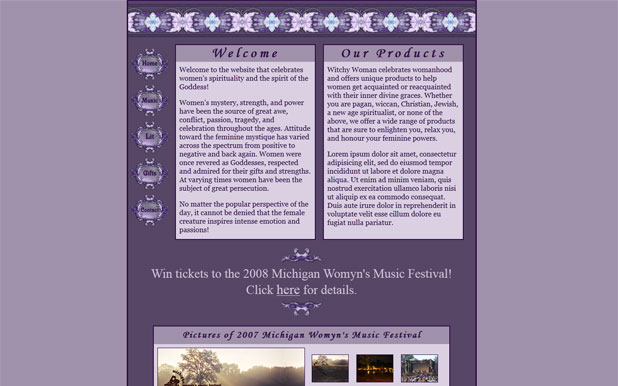 creative website in purple
